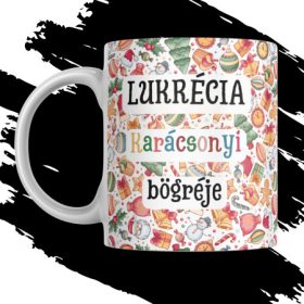 KARÁCSONYI FULL MINTÁS NÉVRE SZÓLÓ EGYEDI bögre