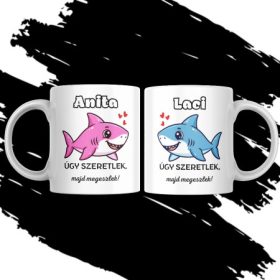 ÚGY SZERETLEK NÉVRE SZABHATÓ páros bögre (2db)