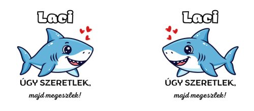 ÚGY SZERETLEK NÉVRE SZABHATÓ páros bögre (2db)