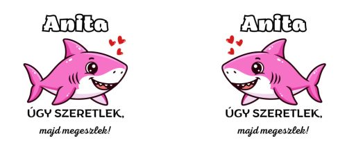 ÚGY SZERETLEK NÉVRE SZABHATÓ páros bögre (2db)
