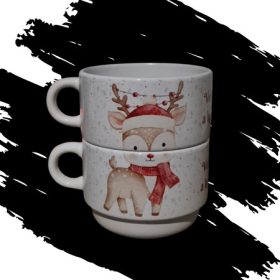   KARÁCSONYI páros csésze többféle felirattal 2db (2*170 ml) 