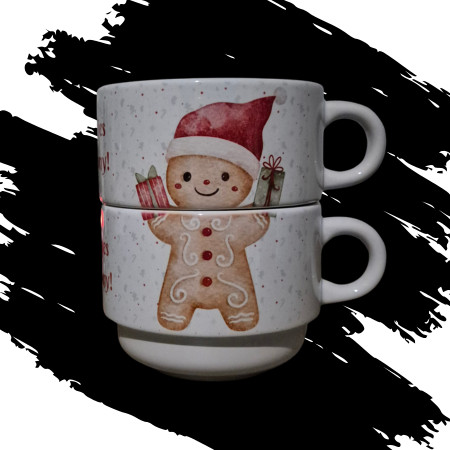 KARÁCSONYI páros csésze többféle felirattal 2db (2*170 ml) 