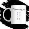 MAMA VIRÁGSZÁLAI EGYEDI NÉVRE SZÓLÓ AJÁNDÉK BÖGRE (kérhető 1,2,3,4,5,6,7 gyermekkel)