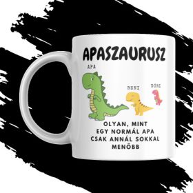 APASZAURUSZ egyedi neves bögre 