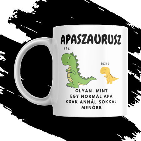 APASZAURUSZ egyedi neves bögre 