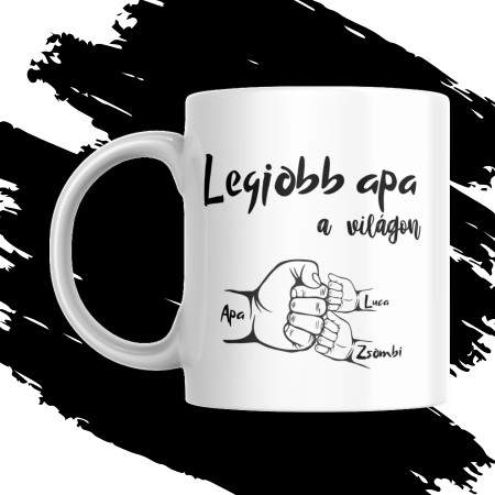 LEGJOBB APA EGYEDI NÉVRE SZÓLÓ AJÁNDÉK APÁK NAPJÁRA (maximum 3 gyermekkel kérhető)